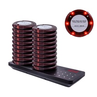 Food Court Cafe Queue Calling Buzzer 20 Téléavertisseurs vibrants étanches Système de radiomessagerie sans fil Restaurant Beeper Call Pager