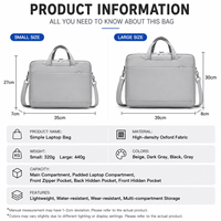 Bolso para portátil de negocios de 14-15 pulgadas, portátil, de gran capacidad, bandolera, de un solo hombro, transpirable, para mujer