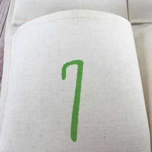 Sac de rangement suspendu numérique en coton et lin à 12 poches, à suspendre derrière les portes, sur les murs, organisateur de placard mural, sac de rangement à suspendre derrière la porte - Product Image 6