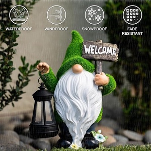 <span class=keywords><strong>Gnomo</strong></span> de resina <span class=keywords><strong>impermeable</strong></span> al aire libre alimentado por energía solar para la decoración del patio del jardín - Product Image 1