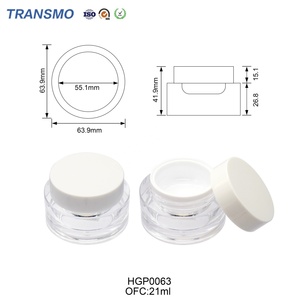Pot en plastique transparent écologique personnalisable de 20 g, recyclable, pour crème cosmétique, lotion, produits de soin de la peau - Product Image 2