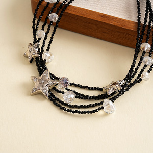 <span class=keywords><strong>Collana</strong></span> Choker Punk Y2K <span class=keywords><strong>con</strong></span> Ciondolo a Stella in Rame <span class=keywords><strong>e</strong></span> <span class=keywords><strong>Perline</strong></span> di Vetro, Stile Dolce <span class=keywords><strong>e</strong></span> Cool <span class=keywords><strong>con</strong></span> <span class=keywords><strong>Perline</strong></span> <span class=keywords><strong>Nere</strong></span> a Filo Multiplo - Product Image 6