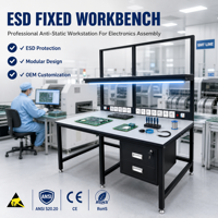 Banco da Lavoro Antistatico Personalizzato Leenol, Tavolo da Lavoro Robusto per Assemblaggio Elettronico SMT in Officina