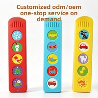 Module sonore en plastique à 5 boutons pour livres pour enfants, développement cognitif précoce, boîte vocale à poussoir - Vente en gros