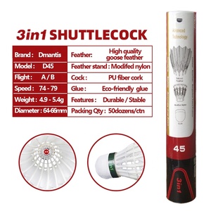 Volante híbrido Pluma de ganso Bádminton Volante Velocidad Alta durabilidad Estable <span class=keywords><strong>Kok</strong></span> Bádminton para uso de entrenamiento para la venta - Product Image 1