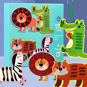 <span class=keywords><strong>Gioco</strong></span> da Tavolo Educativo per Bambini <span class=keywords><strong>5</strong></span>-7 <span class=keywords><strong>Anni</strong></span>, Grande Giocattolo in Legno Multicolore con Frutta e Animali per Coordinazione Occhio-Mano - Product Image 6