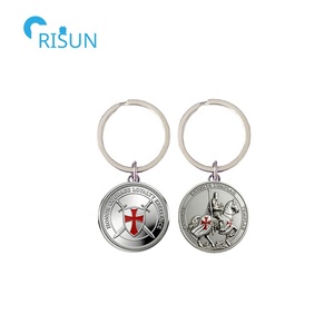 Llavero Personalizado con Escudo y Espada de Armadura de Dios, Cruz Roja, Caballero Templario, Religioso, Llavero Personalizado de Caballero Templario - Product Image 2