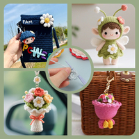 DIY buatan tangan Crochet pengantin buket boneka pengantin Flip bunga bahan Kit Crochet Kit