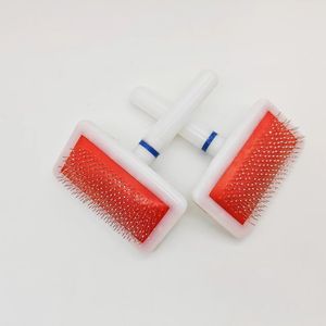 פשוט פלסטיק מחיר סביר רך שיניים כלב חתול חיות מחמד כלבלב מעיל גשם מברשת - Product Image 4