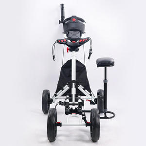 Chariot de golf pliable en alliage d'aluminium léger de haute qualité, 4 roues, chariot de golf à pousser et à tirer avec siège - Product Image 2