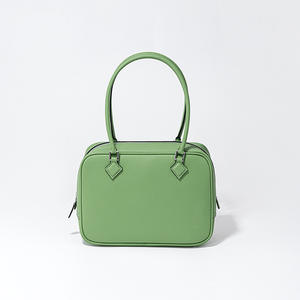 Sac à main rétro de luxe haut de gamme, sac à bandoulière vintage en cuir d'occasion pour femmes, fermeture à glissière - Product Image 5