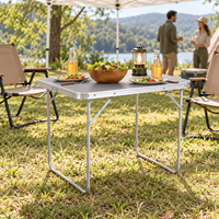 Table pliante légère en aluminium pour la vente en gros, portable, pour camping, plage, pique-nique, repas en extérieur, voyage, OEM ODM
