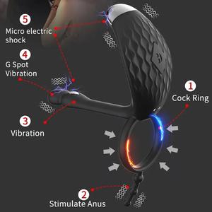 Mr. B M4 Cobra Penis Rings Texture Cock Ring 9 Vibration 3 Electric Shock Pattern avec Phone APP Control for Men - Product Image 4