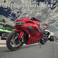 2025 VOLTSHIELD Electric Bike Motorcycle 72V Double Side AMRS Mid Motor Belt Drive Water-Cooling System 150km/h Speed Racing
