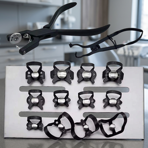 Ensemble d'instruments chirurgicaux dentaires, pince à mâchoires manuelle noire à 8 positions, certifiée CE Classe I - Product Image 4