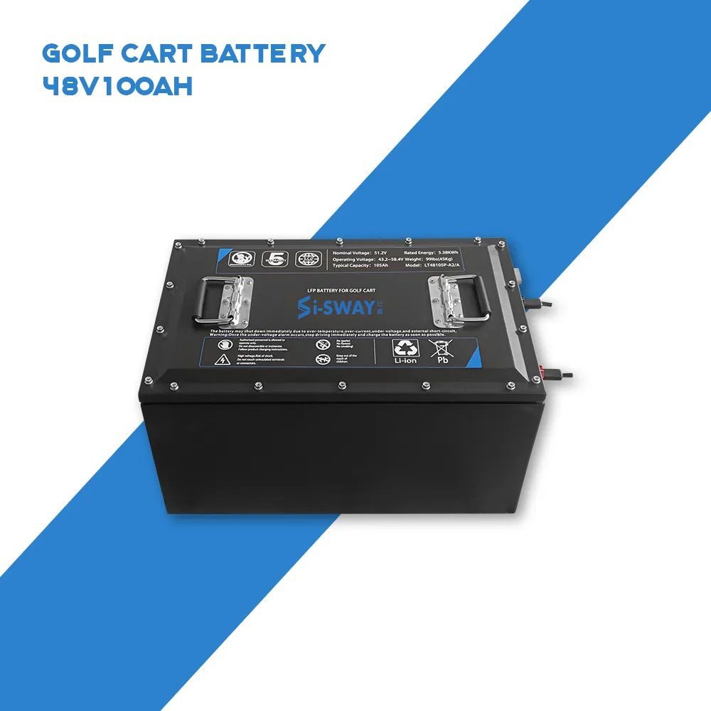 Bateria De Lítio De 51,2 Volts 100ah 150Ah Carrinho De Golfe 200 Ah De íon De Lítio Bateria De 48 Volts