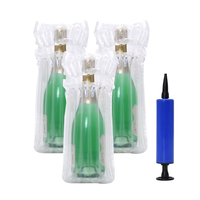Manchon de protection antichoc gonflable en PA+PE pour bouteilles de boissons, coussin d'emballage pour bouteilles en verre de jus, certifié ISO9001