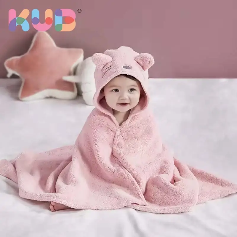 KUB Premium handuk mandi bayi baru lahir Super lembut jubah mandi bertudung selimut anak-anak selimut cepat kering handuk bertudung bayi