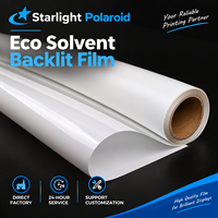 Film rétroéclairé PET éco-solvant, surface mate, impression frontale, pour caisson lumineux LED et affichage publicitaire en centre commercial – Approvisionnement direct usine