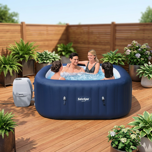 Jacuzzi Inflable Portátil con Hidromasaje y Bomba de Filtro para Exteriores, Fabricado en EE. UU. - Product Image 3