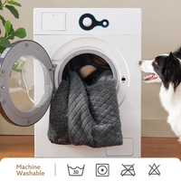 Lit pour chien orthopédique matelassé en fourrure de lapin, moderne et luxueux, avec coussin de soutien, canapé-lit pour chien, respectueux de l'environnement