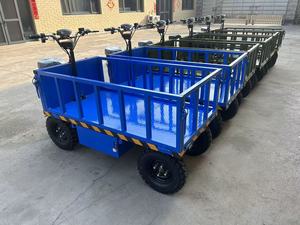CE Factories Selling Lights and Guardrail Flatbed Handing Hand <b>Trolley</b> Electric <b>Platform</b> Warehouse Cargo Cart <b>Trolley</b> - Product Image 4