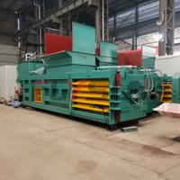 Prensa Hidráulica Horizontal para Reciclaje de Papel, Plástico y Cartón, Compactadora de Desechos