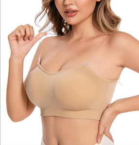 Soutiens-<span class=keywords><strong>gorge</strong></span> push-up <span class=keywords><strong>sans</strong></span> bretelles pour femmes, <span class=keywords><strong>soutien</strong></span>-<span class=keywords><strong>gorge</strong></span> <span class=keywords><strong>bandeau</strong></span> de maintien, antidérapant, <span class=keywords><strong>sans</strong></span> armatures, rembourré, type tube - Product Image 4