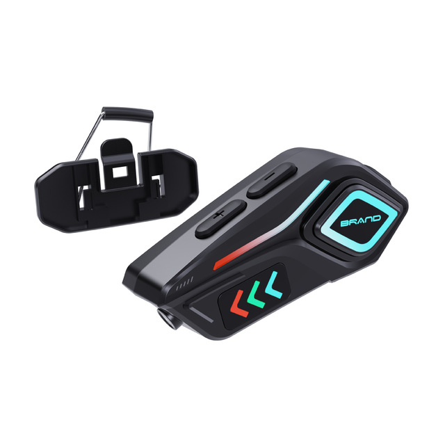 Wireless Motorcycle Helmet Headset HD Sound Interphone 40H Talk Time IPX8 Waterproof for Group Riding BT Headset V5.4
