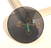 Lentilles optiques progressives à grisage progressif de haute qualité 1.56, revêtement transparent HMC, lunettes en résine, courbe de base 2C