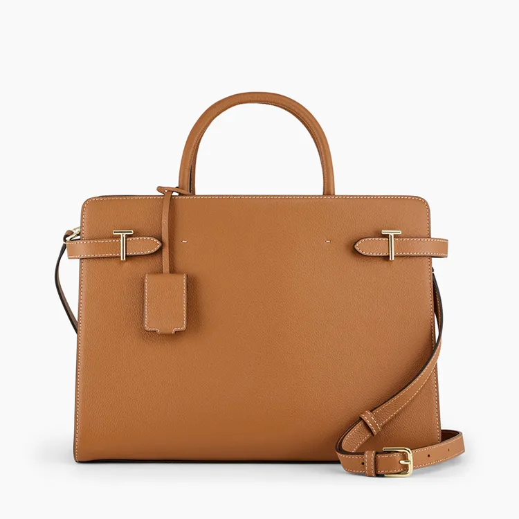 Bolsa feminina de couro sintético, nova bolsa de mão com design personalizado para mulheres, couro sintético, estilo de negócios