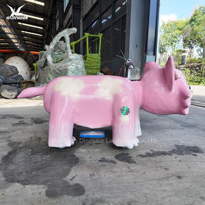 Haichuan Kids Ride Pink Animal Scooter para alquiler <span class=keywords><strong>de</strong></span> parque público - Product Image 2