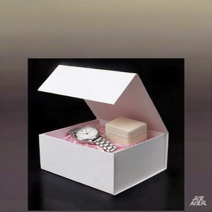 White Embossed Recyclable Gift <b>Box</b> with Lids Collapsible Groomsmen Proposal Magnetic Closure Large for Wedding Birthday <b>Presents</b> - Product Image 2