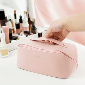 New Custom PU Leather Makeup <b>Bag</b> Pouch Skincare Cosmetic Travel Toiletry <b>Bag</b> Waterproof <b>Make</b> <b>up</b> <b>Bag</b> with Compartments - Product Image 2