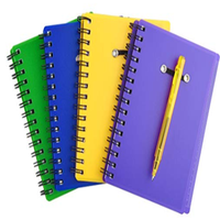 2019 Ensemble cahier fabricant règle de cahier spirale avec papier de couleur
