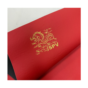 Feuilles de cuir PU rouge/doré 12*24 ", ébauches en faux cuir artificiel pour la gravure au laser et la découpe personnalisée - Product Image 2