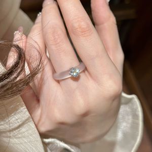 Bague en argent pur S925 avec jade blanc pur et léger, style chinois, nouvelle collection, diamant de niche, tempérament chaleureux - Product Image 4