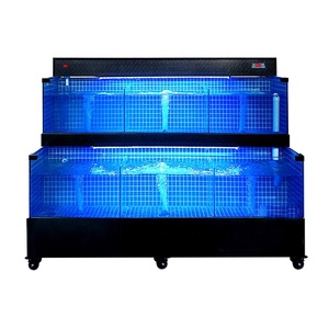 Sistema de acuario sostenible con exhibición de 1.5L para mariscos, langosta azul y peces vivos, con enfriador de 1.5hp y tanque de vidrio, para supermercados y restaurantes. - Product Image 5