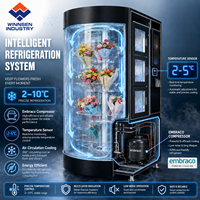Distributeur automatique de bouquets de fleurs fraîches Winnsen à rotation 360°, grande boîte, libre-service