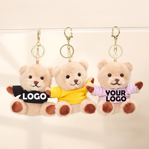 Toàn Bộ Giá <span class=keywords><strong>Mini</strong></span> Gấu Bông Với Logo Áo Sơ Mi Mặt Dây Chuyền <span class=keywords><strong>Keychain</strong></span> Búp Bê Sang Trọng Mặt Dây Chuyền Quà Tặng Khuyến Mãi - Product Image 5