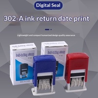302A Tampon dateur réglable à encre rétractable, en plastique, style japonais et coréen, pour carnet, cadeau, dateur à retour de date