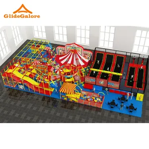Commercial Circus Large Maze Trampoline Indoor Playground For Kids
