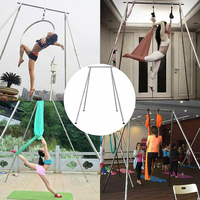 Cadre de balançoire de yoga aérien en acier inoxydable réglable, support pliable, équipement de fitness pour les séances de yoga en intérieur et en extérieur