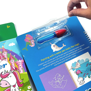 BSCI Factory No Mess Crazy Magic Water Reveal Coloring Book Toy con pluma de agua - Product Image 3