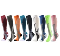 Chaussettes de compression magiques à porter toute l'année, hommes et femmes, mi-mollet, 15-25 mmHg, logo personnalisé, course à pied, soins infirmiers, cyclisme