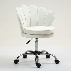 Silla de oficina ergonómica de diseño moderno, altura ajustable, cojín Rosa transpirable, <span class=keywords><strong>ruedas</strong></span> giratorias de terciopelo <span class=keywords><strong>con</strong></span> marco de Metal para uso doméstico - Product Image 2
