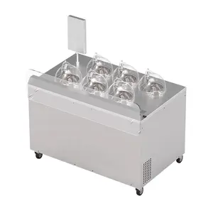 Snel Invriezen Mobiele 6 Tanks 60 Kg/u Gelato Smoothie Hard Ijs Machine