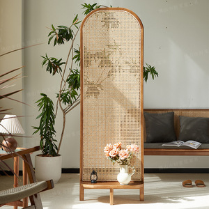 Paravents <span class=keywords><strong>en</strong></span> rotin pour la maison, le bureau, la chambre à coucher, 4 panneaux, paravents Byobu, séparateur de pièce, cloison de séparation, ensemble de séparateurs de pièce <span class=keywords><strong>en</strong></span> <span class=keywords><strong>bois</strong></span> - Product Image 3