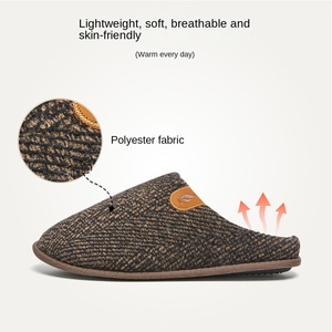 Nouvelle vente en gros transfrontalière de pantoufles Mao Mao pour hommes automne hiver japonais fond souple maison antidérapant <span class=keywords><strong>chaud</strong></span> coton TPR semelle extérieure pantoufles - Product Image 4