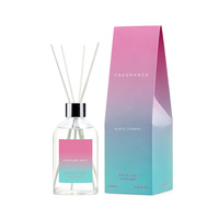 Pengharum Ruangan Black Cherry Reed Diffuser 200ml Botol Kaca Bening Stik Putih Grosir OEM ODM Pemasok Label Pribadi